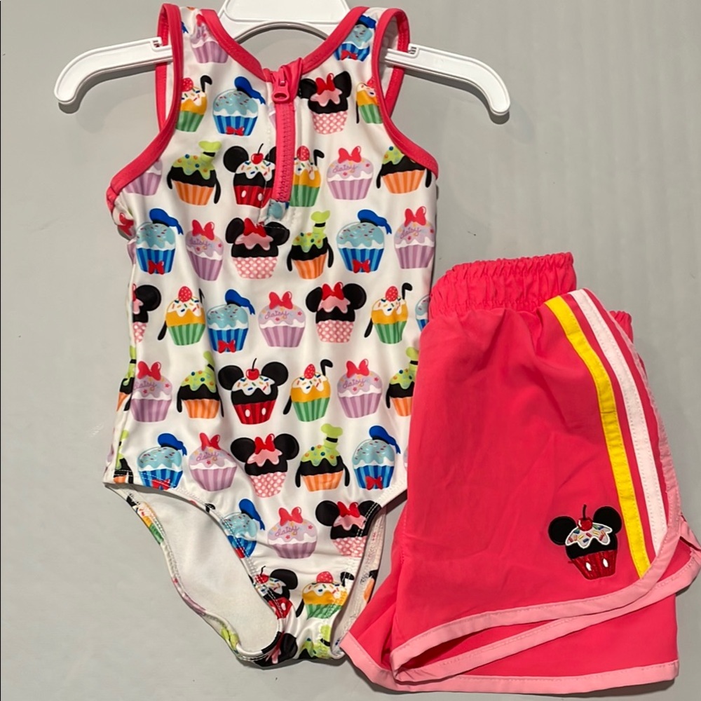 Disney 4T Cupcake Swimwear Set
